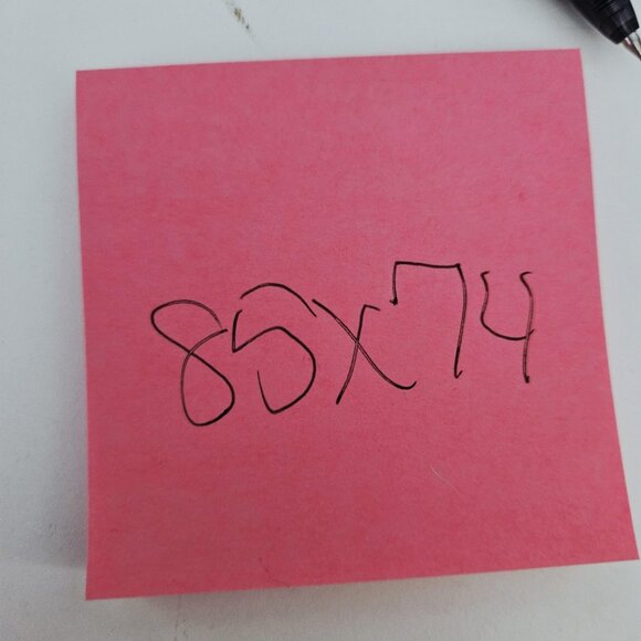 Handmade Patchwork Quilt Top ONLY 85x74 Red Eight Point Lone Star Blocks Calico - Picture 11 of 11